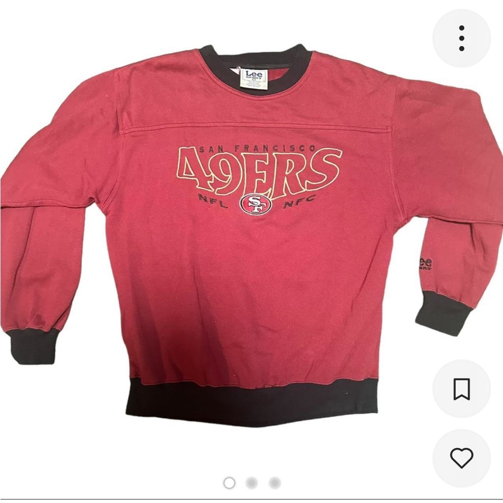 Lee Red and Black Crewneck Sweater